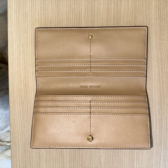 Michael Kors Reed Medium Bucket Messenger Bag/ LG Snap Wallet Leather Camel NWT - Picture 12 of 13